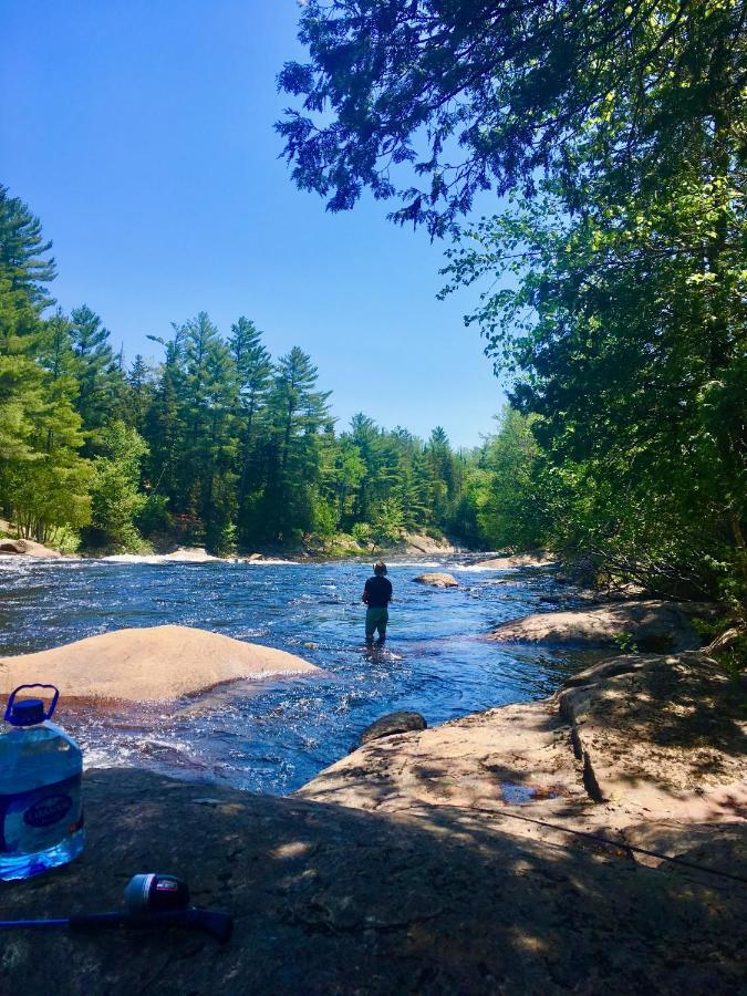 Chalet En Bois Rond Mauricie Saint-Alexis-des-Monts Eksteriør bilde